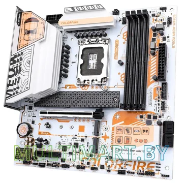 Материнская плата Colorful COLORFIRE B760M-MEOW WIFI D5 ORANGE картинка 4